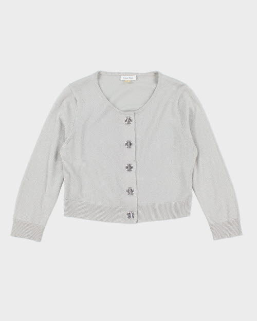 Calvin Klein Silver Cardigan - M