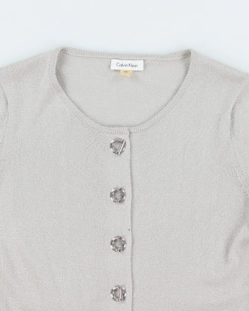 Calvin Klein Silver Cardigan - M