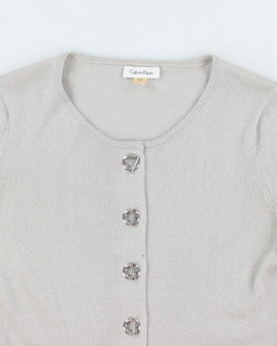 Calvin Klein Silver Cardigan - M