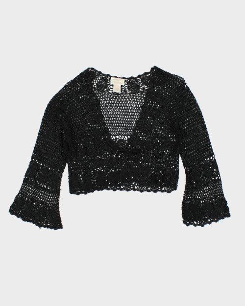Vintage 90s Kroshetta Black Cardigan - M