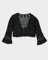 Vintage 90s Kroshetta Black Cardigan - M