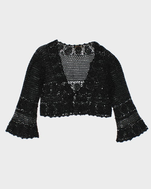 Vintage 90s Kroshetta Black Cardigan - M