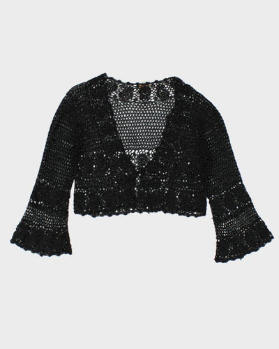 Vintage 90s Kroshetta Black Cardigan - M