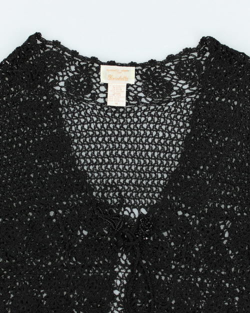 Vintage 90s Kroshetta Black Cardigan - M