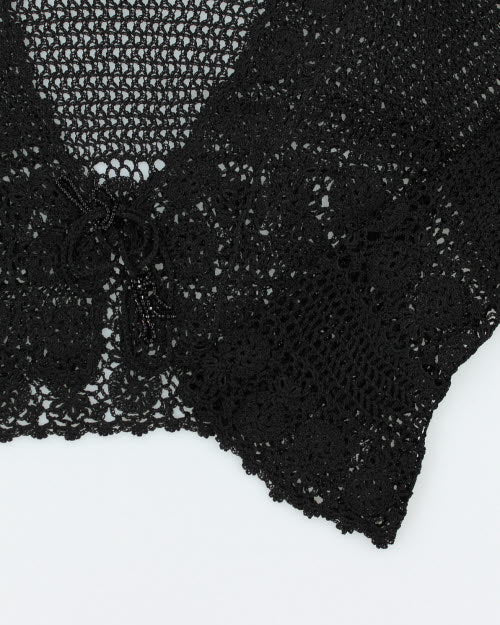 Vintage 90s Kroshetta Black Cardigan - M