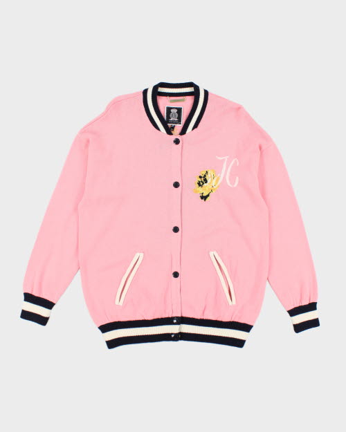 Juicy Couture Pink Varsity Cardigan - M