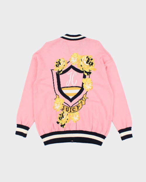Juicy Couture Pink Varsity Cardigan - M