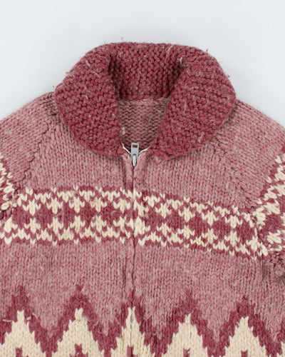 Vintage Women's 80's Heavyweight Cowichan Zip Up Cardigan - L