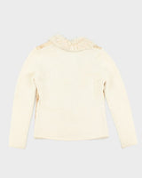 Y2k 00s Esprit Merino Wool Fuax Fur Cardigan - M