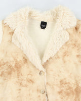 Y2k 00s Esprit Merino Wool Fuax Fur Cardigan - M