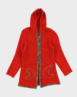 Orange Hippie Cardigan - M