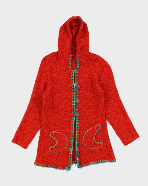 Orange Hippie Cardigan - M