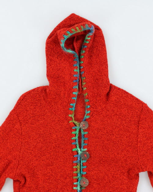 Orange Hippie Cardigan - M