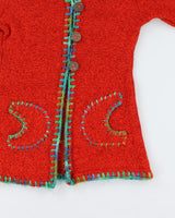 Orange Hippie Cardigan - M