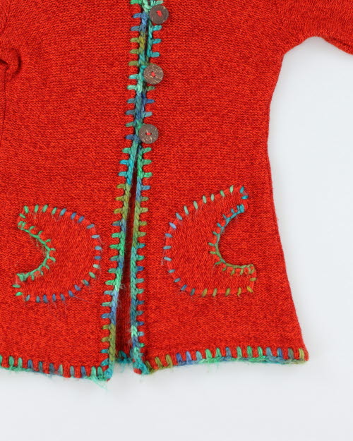 Orange Hippie Cardigan - M