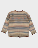 Vintage Stripe Knit Cardigan - L