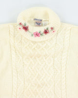 Vintage Huntingdon Knit Cable Knit Jumper - M