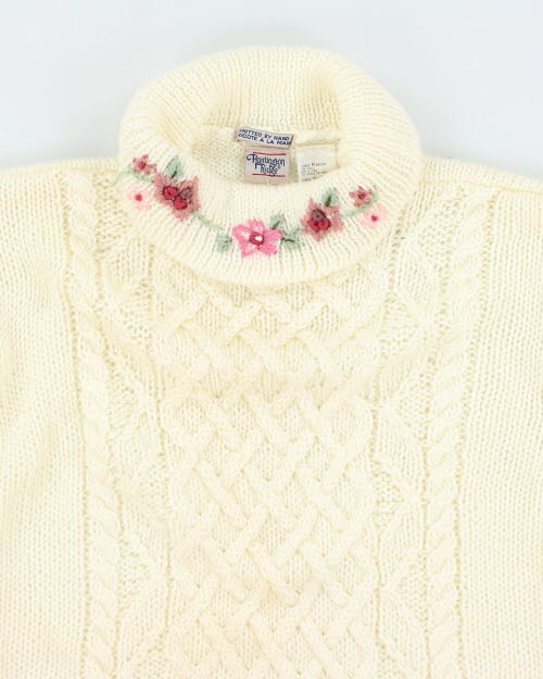 Vintage Huntingdon Knit Cable Knit Jumper - M