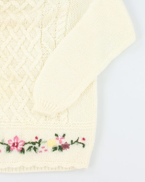 Vintage Huntingdon Knit Cable Knit Jumper - M