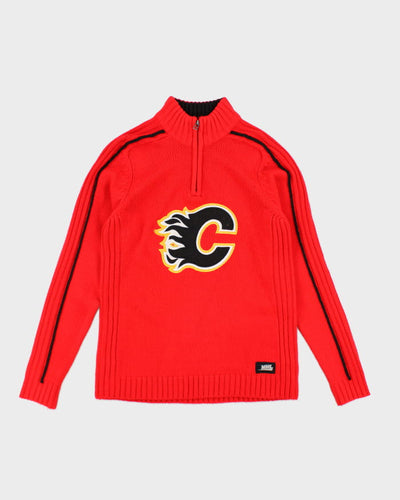 NHL Calgray Flames Quarter Zip Jumper - L/XL