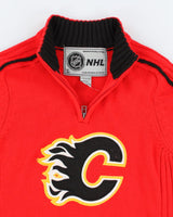 NHL Calgray Flames Quarter Zip Jumper - L/XL