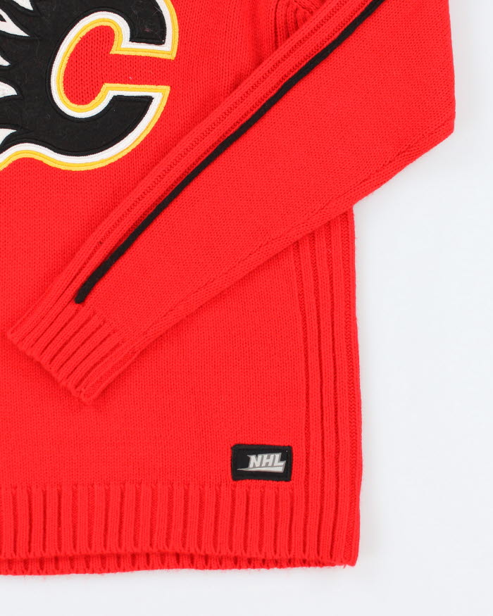 NHL Calgray Flames Quarter Zip Jumper - L/XL