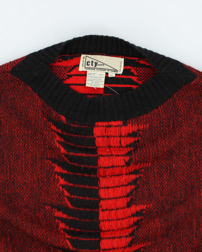 Vintage 80s Batwing Knit Jumper - L