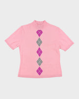 Vintage Mina Molinari Cashmere &amp; Silk Argyle - L