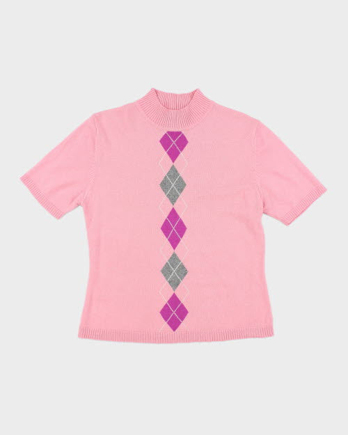 Vintage Mina Molinari Cashmere &amp; Silk Argyle - L