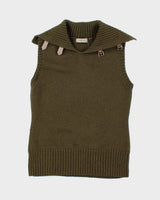Y2k 00s Wool Sleeveless Knit Top - M
