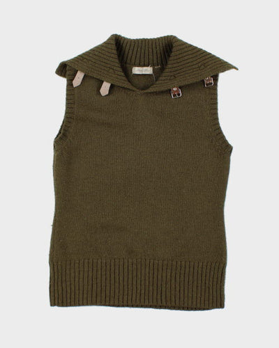 Y2k 00s Wool Sleeveless Knit Top - M