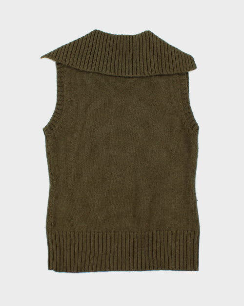 Y2k 00s Wool Sleeveless Knit Top - M