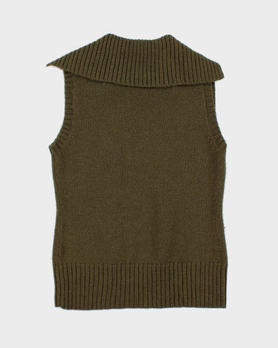 Y2k 00s Wool Sleeveless Knit Top - M