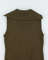 Y2k 00s Wool Sleeveless Knit Top - M