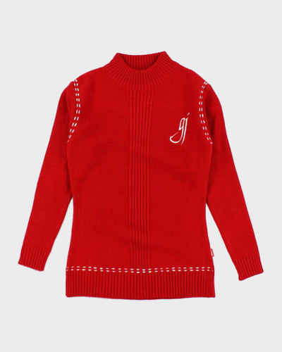 GJ Jeans Red Knit Jumper - S