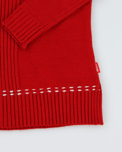 GJ Jeans Red Knit Jumper - S