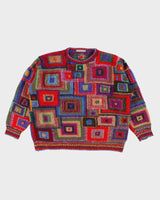 Vintage Cocoon Creations Pattern Knit Jumper - XL