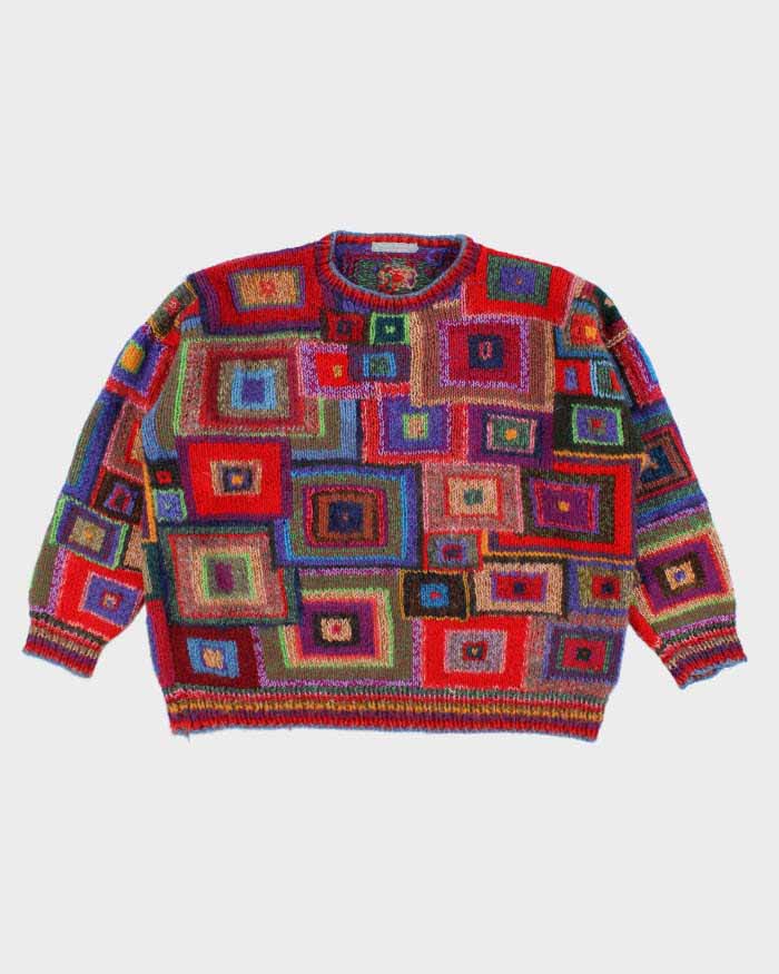 Vintage Cocoon Creations Pattern Knit Jumper - XL