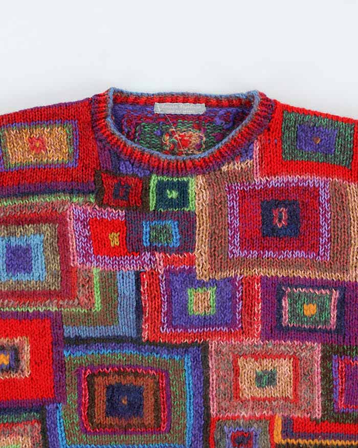 Vintage Cocoon Creations Pattern Knit Jumper - XL
