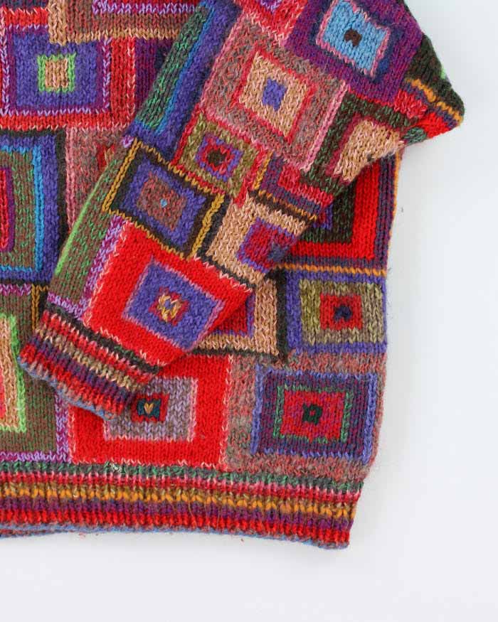 Vintage Cocoon Creations Pattern Knit Jumper - XL