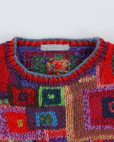 Vintage Cocoon Creations Pattern Knit Jumper - XL