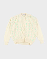 Vintage 80s Knit Cardigan - L