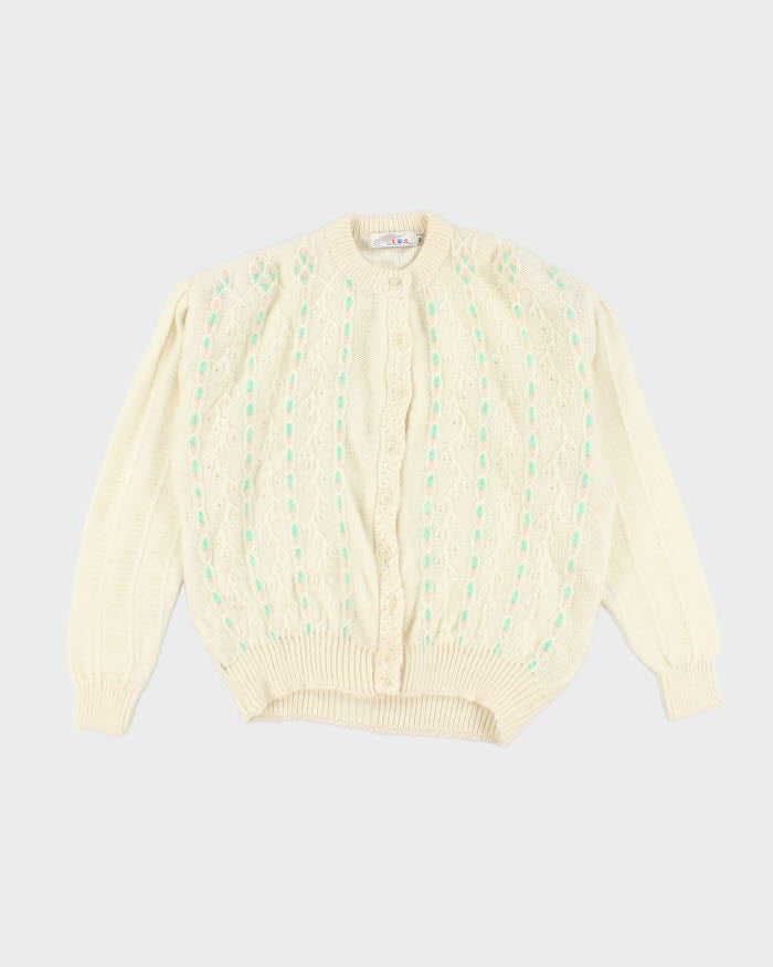 Vintage 80s Knit Cardigan - L