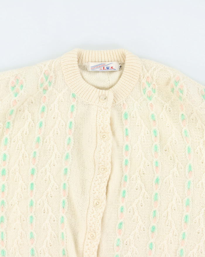 Vintage 80s Knit Cardigan - L