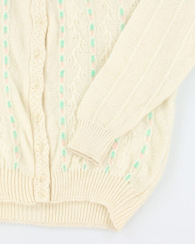 Vintage 80s Knit Cardigan - L