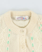 Vintage 80s Knit Cardigan - L