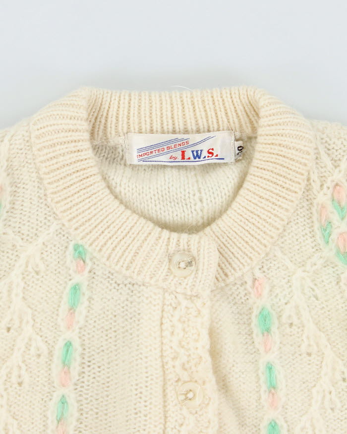 Vintage 80s Knit Cardigan - L