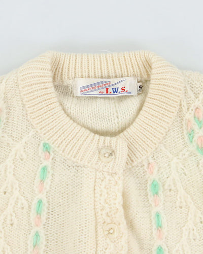 Vintage 80s Knit Cardigan - L