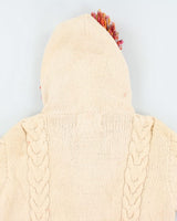 Y2k 00s Tassel Wool Blend Zip-up Cardigan - M
