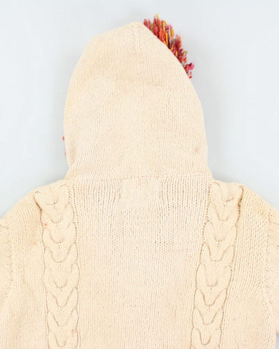 Y2k 00s Tassel Wool Blend Zip-up Cardigan - M